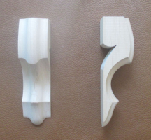 Dřevěná aplikace z břízy délka 133 mm, Šířka 35 mm