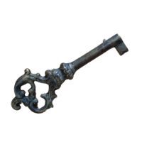 Mosazný klíč - dutý a patinovaný - 81 mm