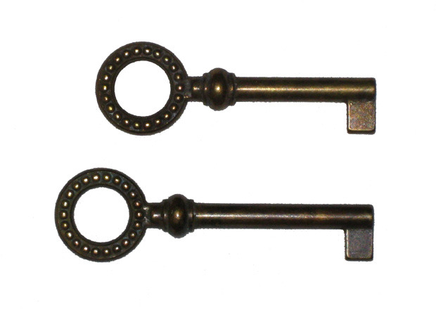 Klíč Zamak legír. zinek 65 mm patinováno dutý  - 1 ks